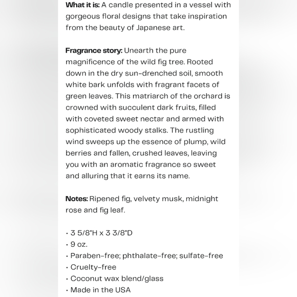 Voluspa Forbidden Fig Candle in Box - Picture 3 of 3